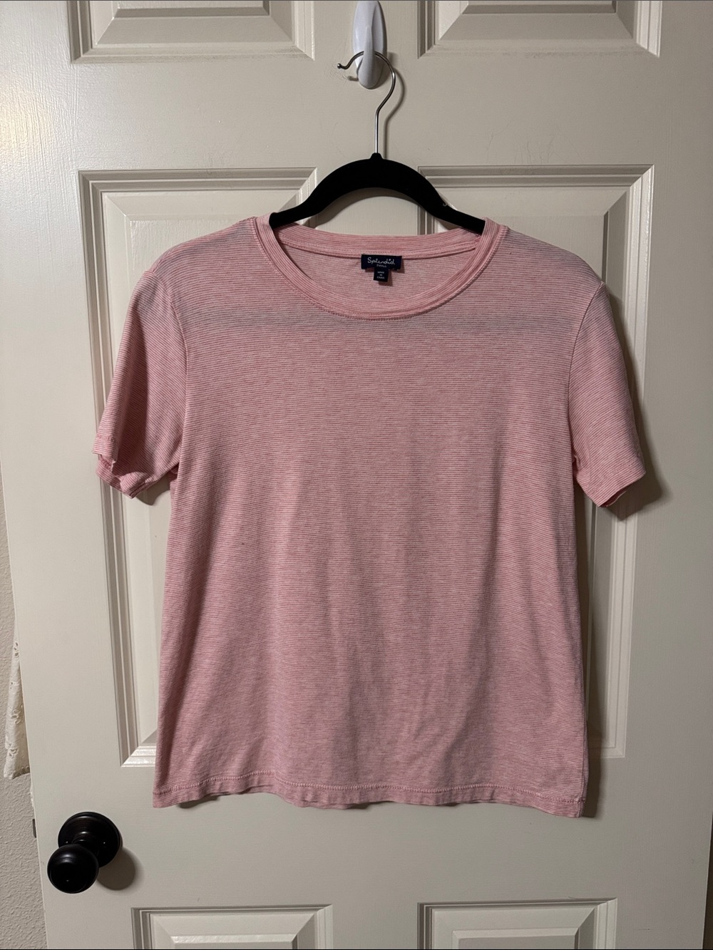 Splendid Short Sleeve Crewneck Tee in Light Pink